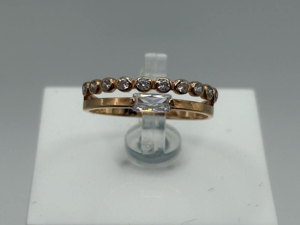 КОЛЬЦО С КАМНЯМИ (Au 585)