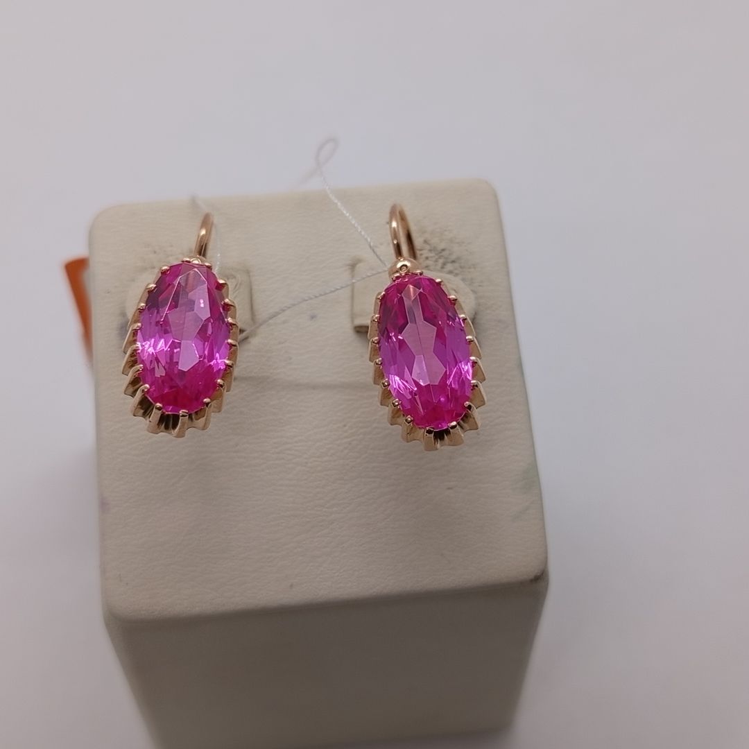 СЕРЬГИ С КАМНЕМ (Au 583)