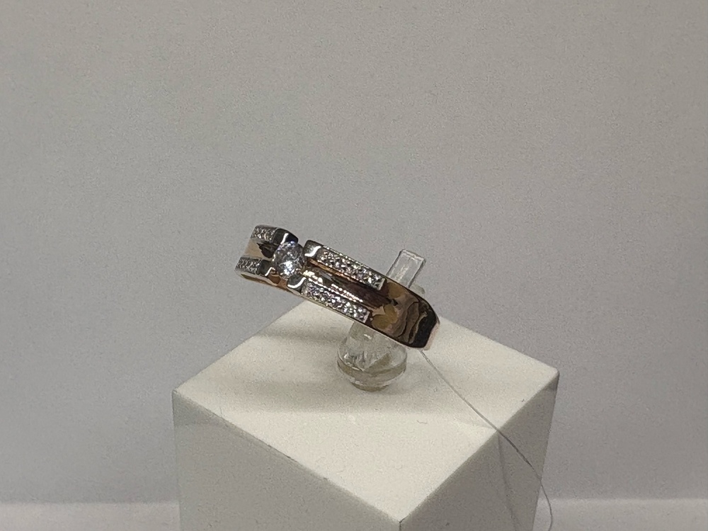 КОЛЬЦО С КАМНЯМИ (Au 585)