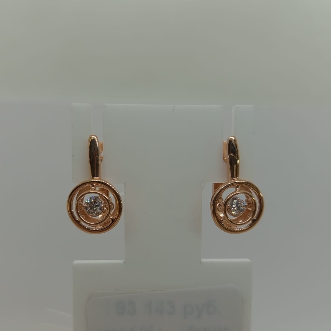 СЕРЬГИ С КАМНЕМ (Au 585)