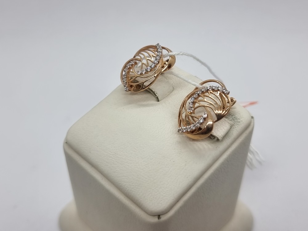 СКМИ585 СЕРЬГИ С КАМНЯМИ (Au 585)