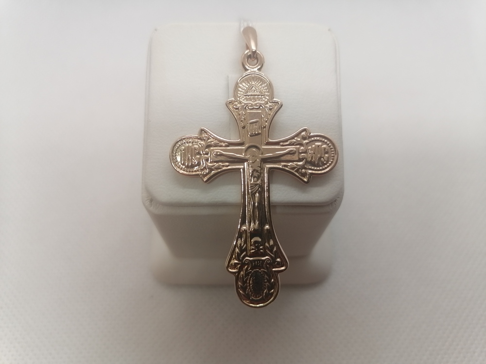 ПОДКБК585 ПОДВЕСКА КРЕСТ БЕЗ КАМНЯ (Au 585)