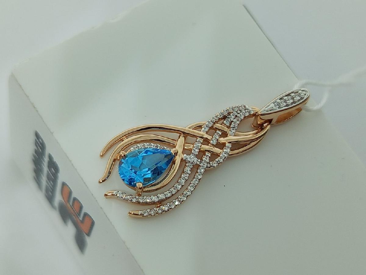 ПОДКМИ585 ПОДВЕСКА С КАМНЯМИ (Au 585)