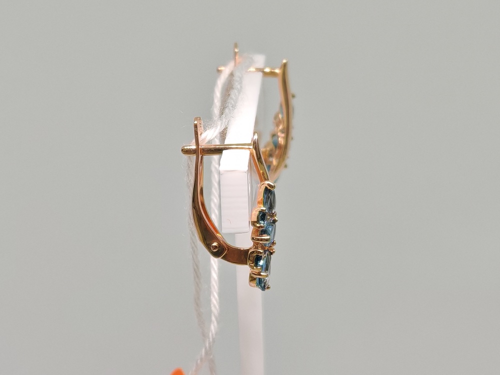 СКМИ585 СЕРЬГИ С КАМНЯМИ (Au 585)