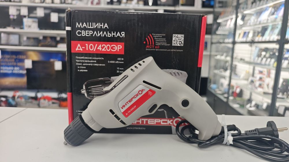 Дрель-безударная Интерскол Д-10/420ЭР ПРОМО (672.1.0.00)