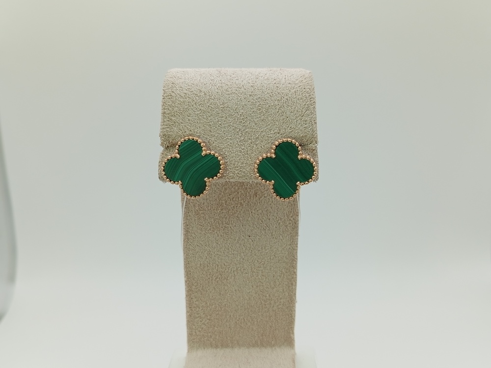 СЕРЬГИ МАЛАХИТ (Au 585)