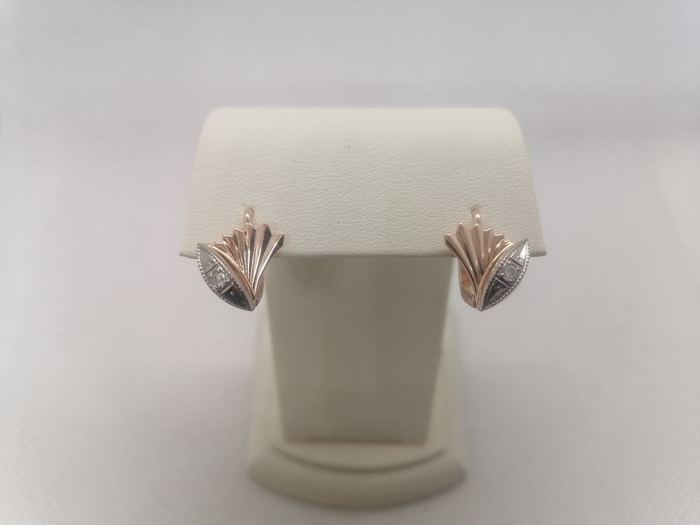 СЕРЬГИ С КАМНЕМ (Au 585)