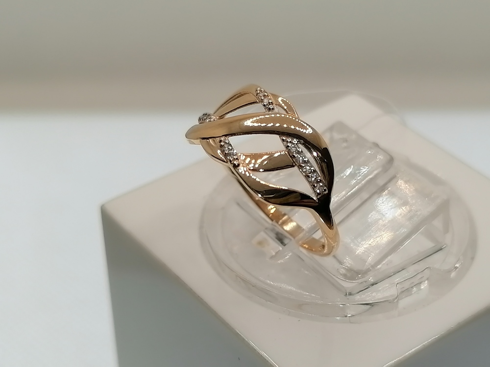 КОЛЬЦО С КАМНЯМИ (Au 585)