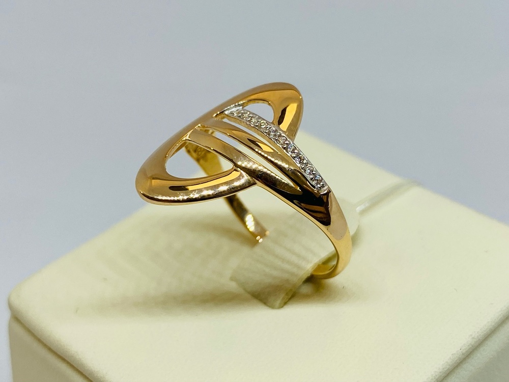 018725 КОЛЬЦО С КАМНЯМИ (Au 585)