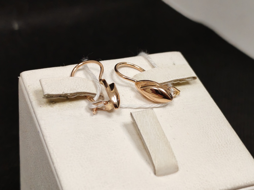 СБКМ585 СЕРЬГИ БЕЗ КАМНЯ (Au 585)