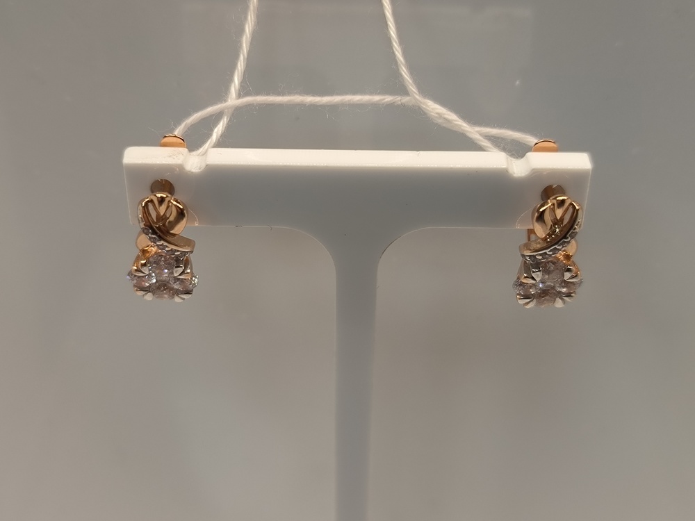 СКМИ585 СЕРЬГИ С КАМНЯМИ (Au 585)