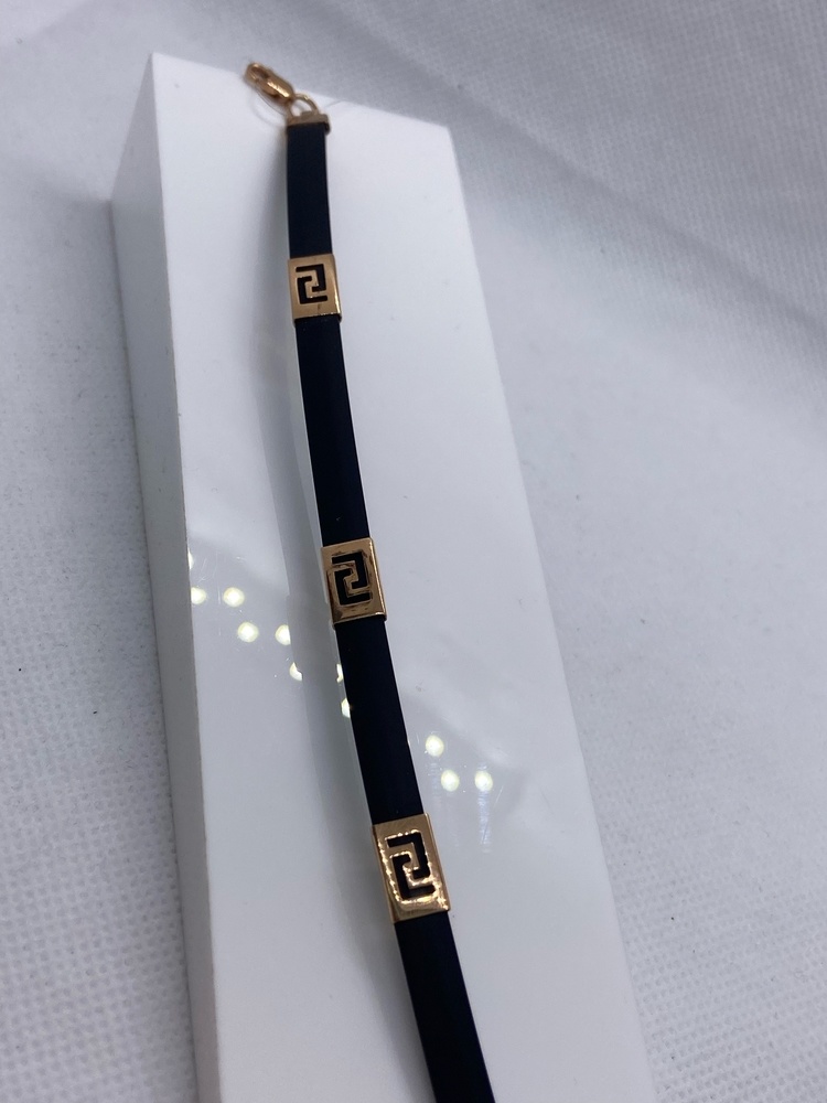 БРАСЛЕТ КАУЧУК со вставками (Au 585)