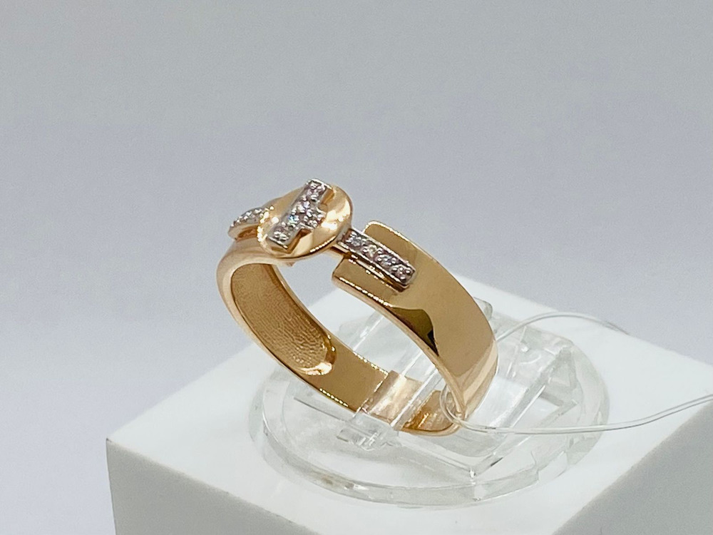 КОЛЬЦО С КАМНЯМИ (Au 585)