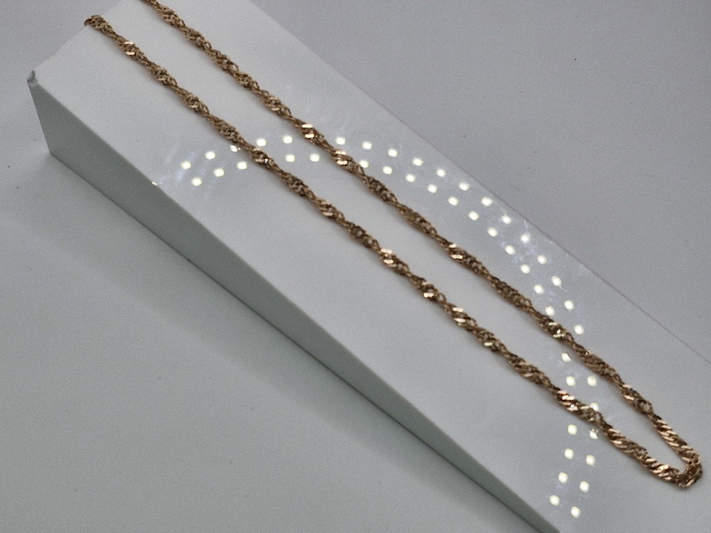 ЦЕПЬ ПУСТОТЕЛАЯ Сингапур (Au 585)