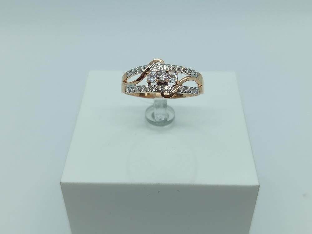 КОЛЬЦО С КАМНЯМИ (Au 585)