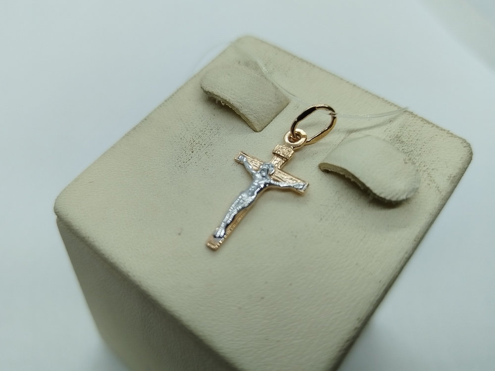ПОДВЕСКА КРЕСТ без камня (Au 585)