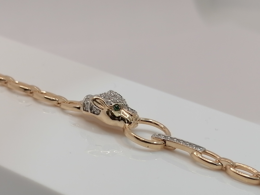 БРАСЛЕТ ФАНТАЗИЯ с камнями (Au 585)