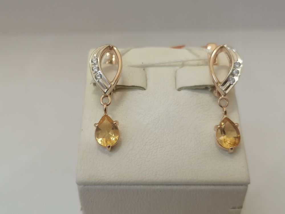 СЕРЬГИ С КАМНЯМИ (Au 585)