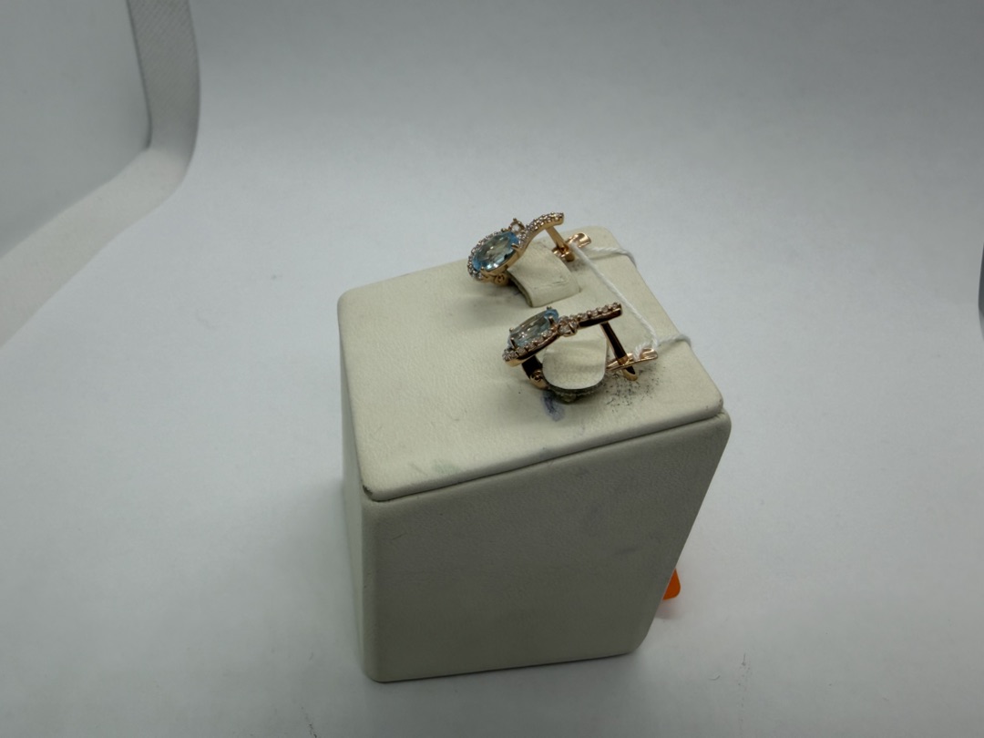 СКМИ585 СЕРЬГИ С КАМНЯМИ (Au 585)