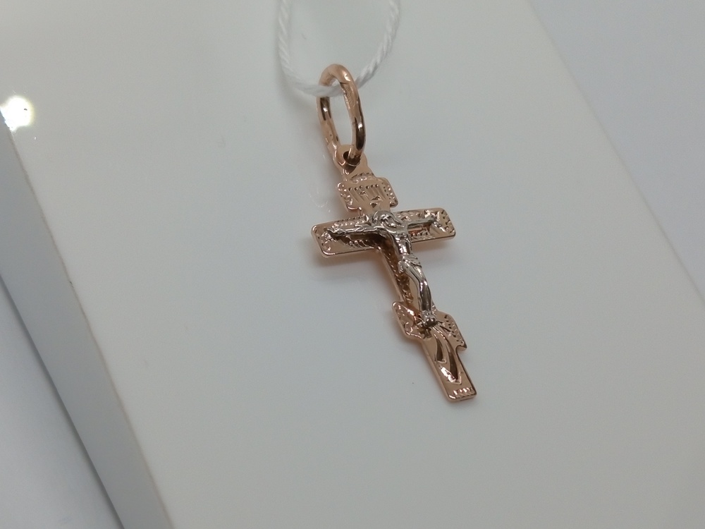 ПОДКБК585 ПОДВЕСКА КРЕСТ БЕЗ КАМНЯ (Au 585)