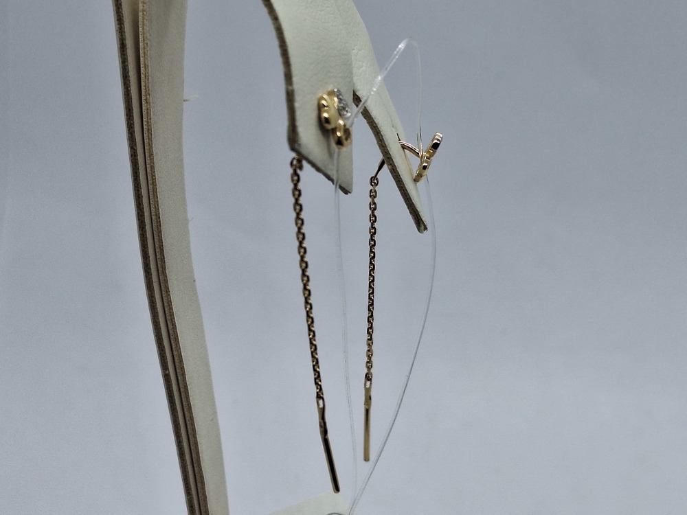 СЕРЬГИ ПРОДЕВКИ с камнями (Au 585)