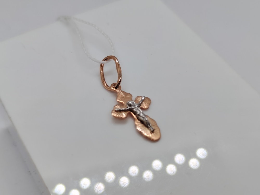 ПОДВЕСКА КРЕСТ без камня (Au 585)