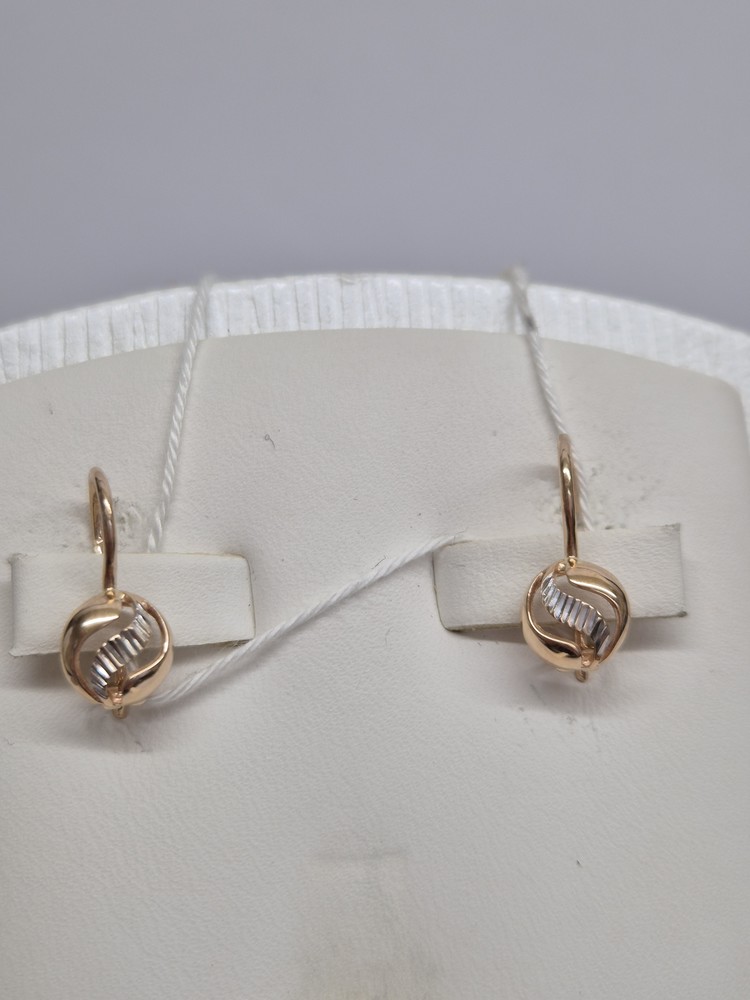 СБКМ585 СЕРЬГИ БЕЗ КАМНЯ (Au 585)