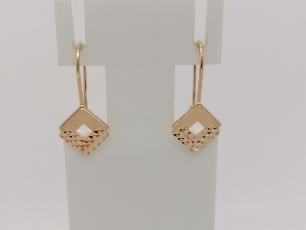 СЕРЬГИ ПЕТЕЛЬКА без камня (Au 585)