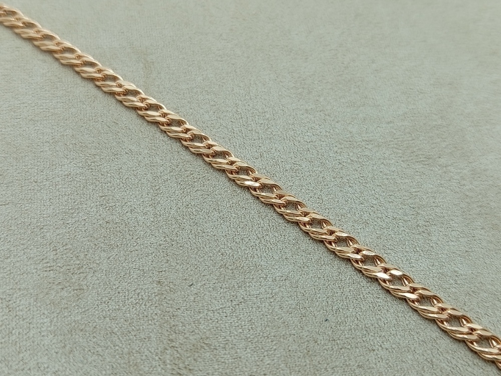 БРАСЛЕТ ПУСТОТЕЛЫЙ Ромб двойной (Au 585)