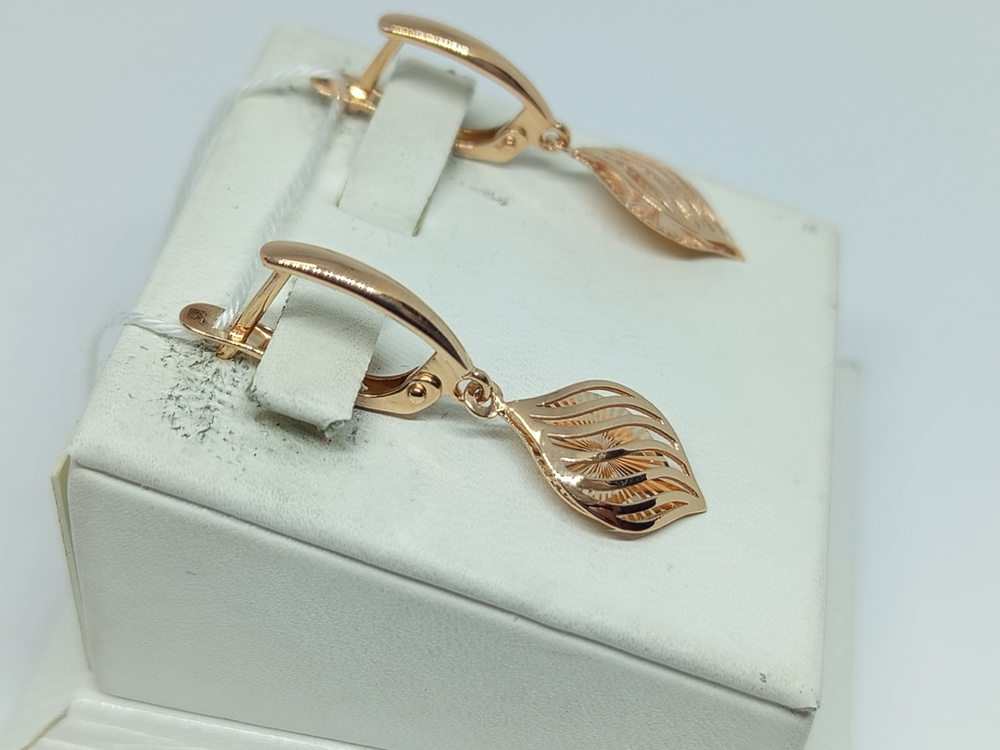 СБКМ585 СЕРЬГИ БЕЗ КАМНЯ (Au 585)