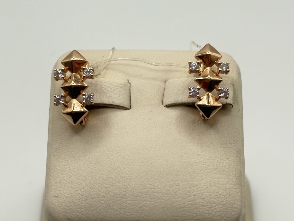 С5038 СЕРЬГИ С КАМНЯМИ (Au 585)