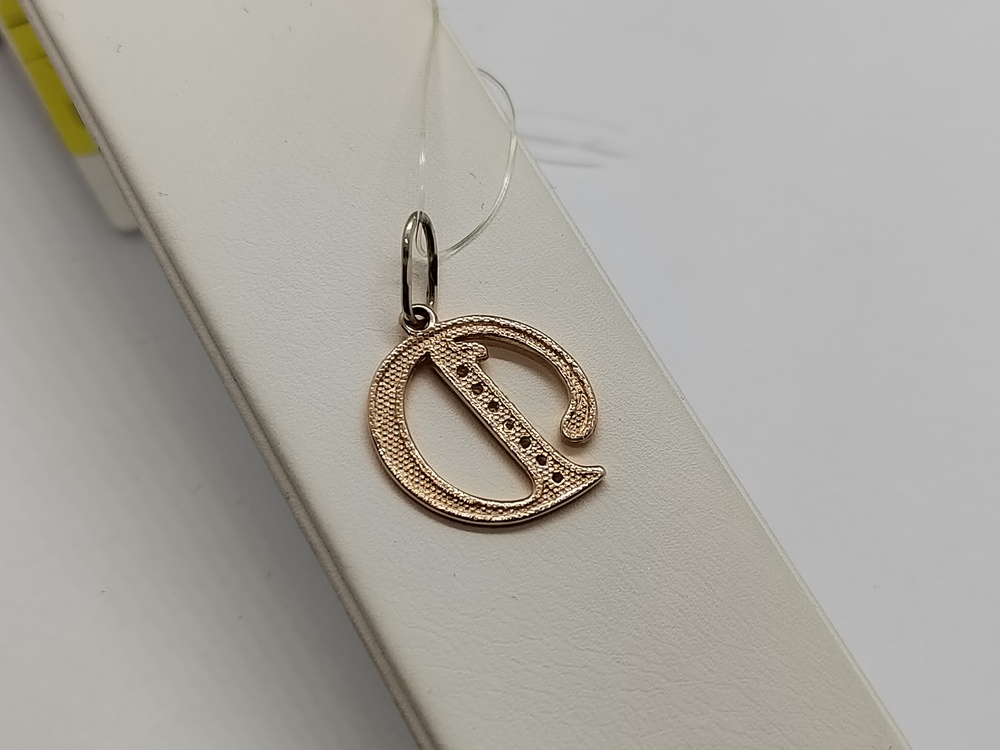 ПОДВЕСКА БУКВА Д с камнями (Au 585)