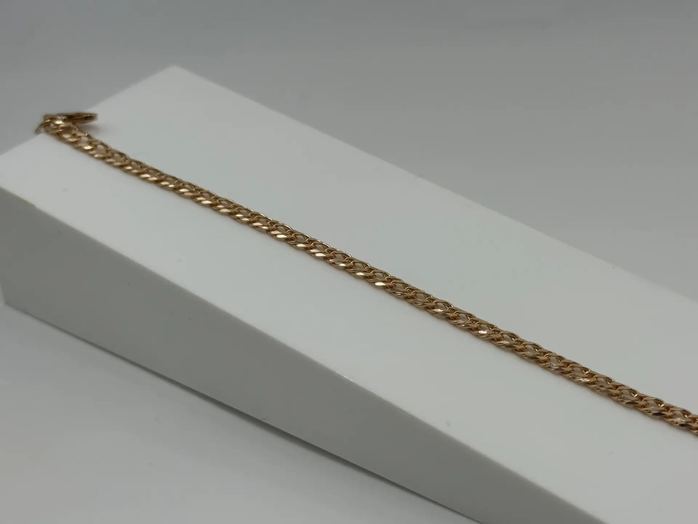 БРАСЛЕТ ПОЛНОВЕСНЫЙ Ромб двойной (Au 585)