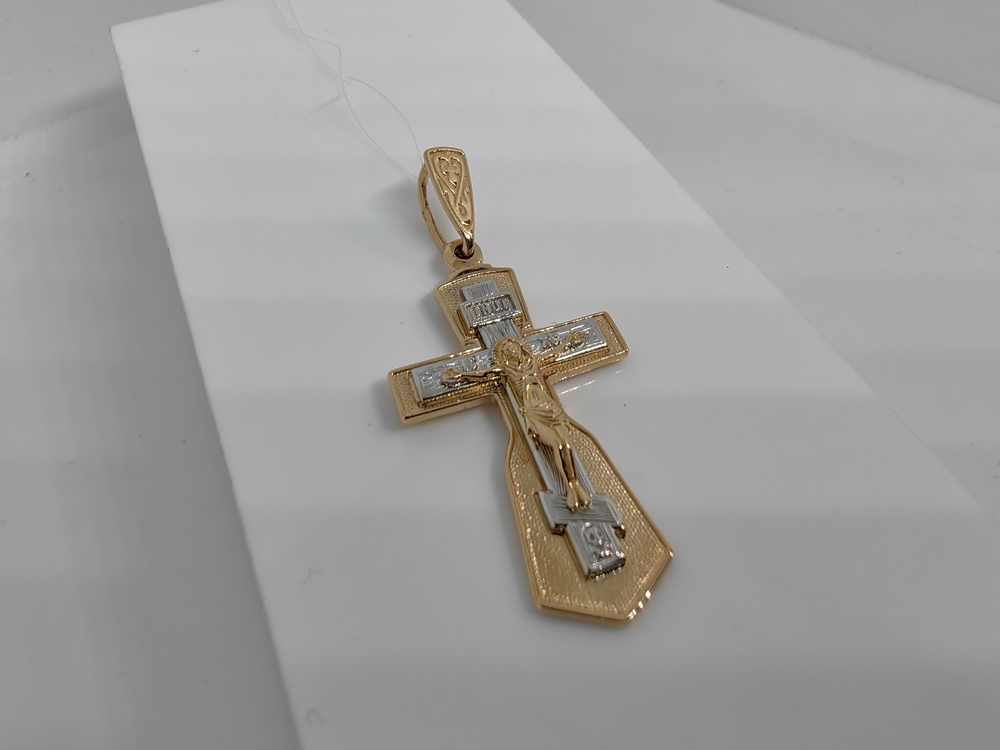 ПОДВЕСКА КРЕСТ без камня (Au 585)