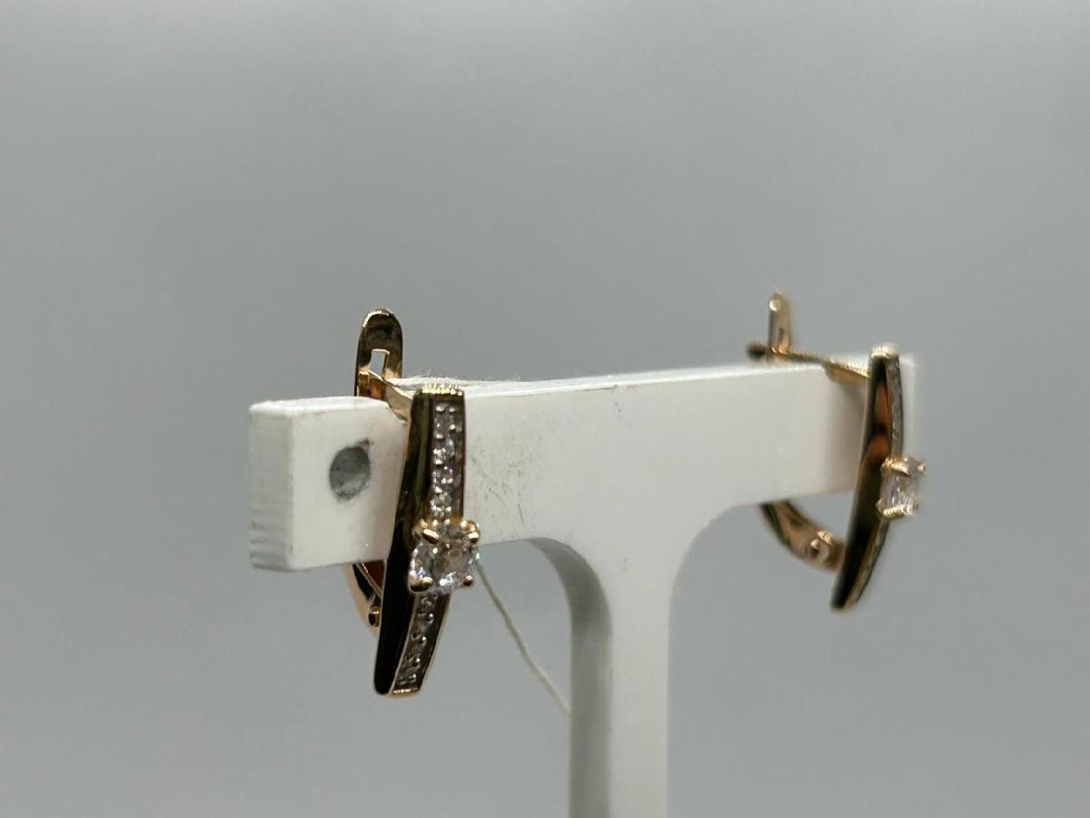 СКМИ585 СЕРЬГИ С КАМНЯМИ (Au 585)