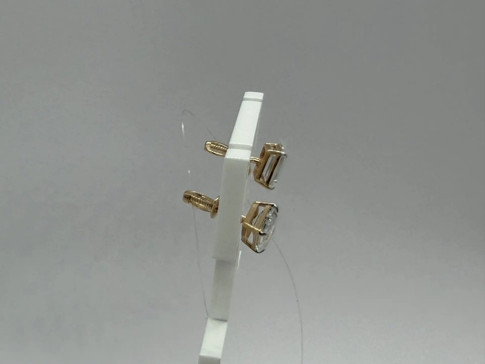 СЕРЬГИ ПУСЕТЫ с камнем (Au 585)