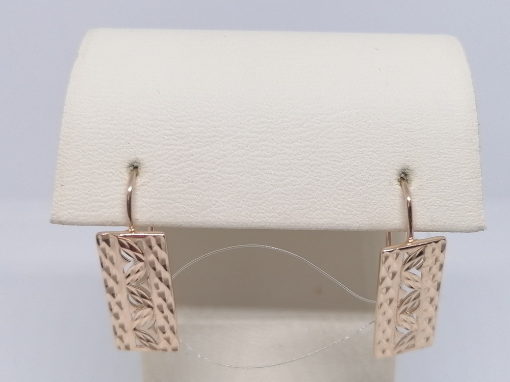 СЕРЬГИ ПЕТЕЛЬКА без камня (Au 585)