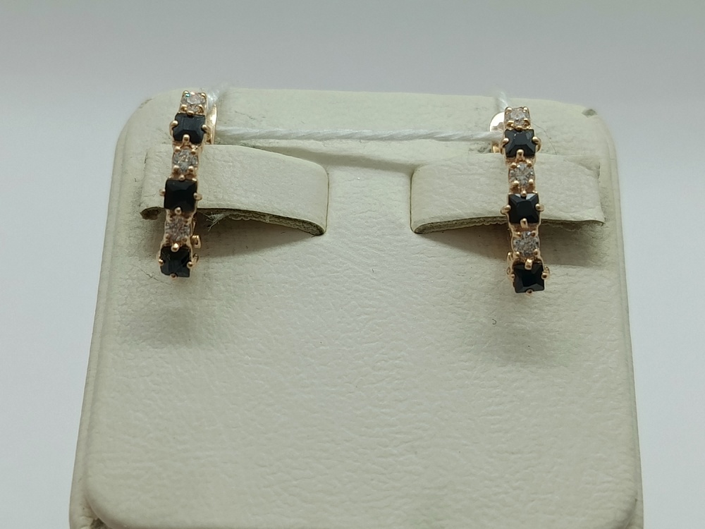 СКМИ585 СЕРЬГИ С КАМНЯМИ (Au 585)