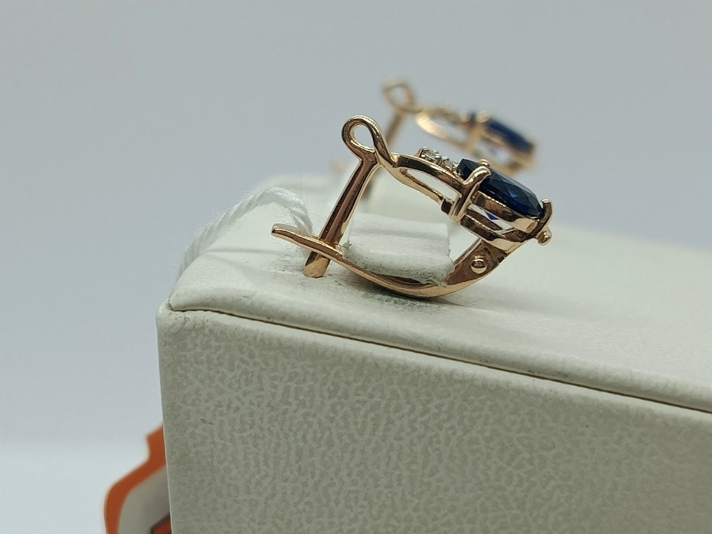 СКМИ585 СЕРЬГИ С КАМНЯМИ (Au 585)