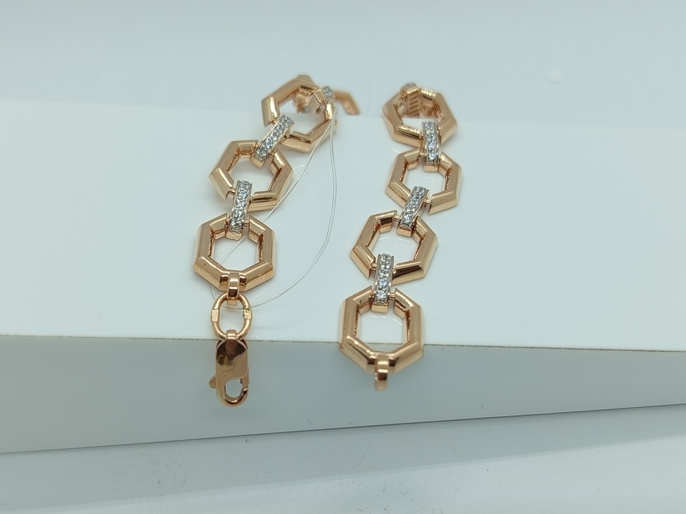 БРАСЛЕТ ФАНТАЗИЯ с камнями (Au 585)