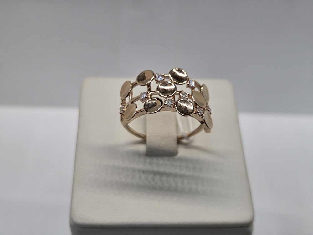 КОЛЬЦО С КАМНЯМИ (Au 585)