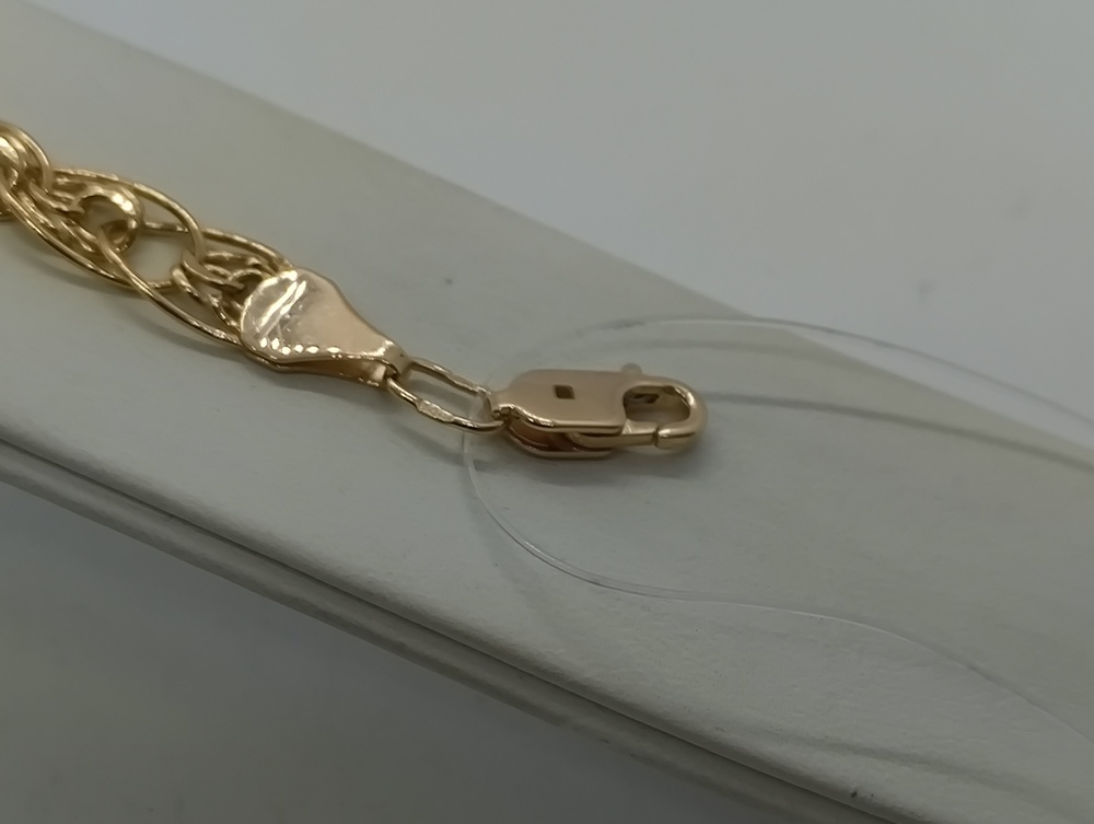 БРАСЛЕТ ПУСТОТЕЛЫЙ Нона-бисмарк (Au 585)