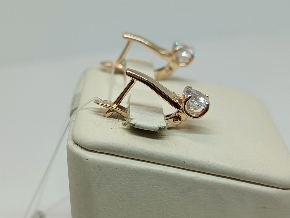 СЕРЬГИ С КАМНЕМ (Au 585)