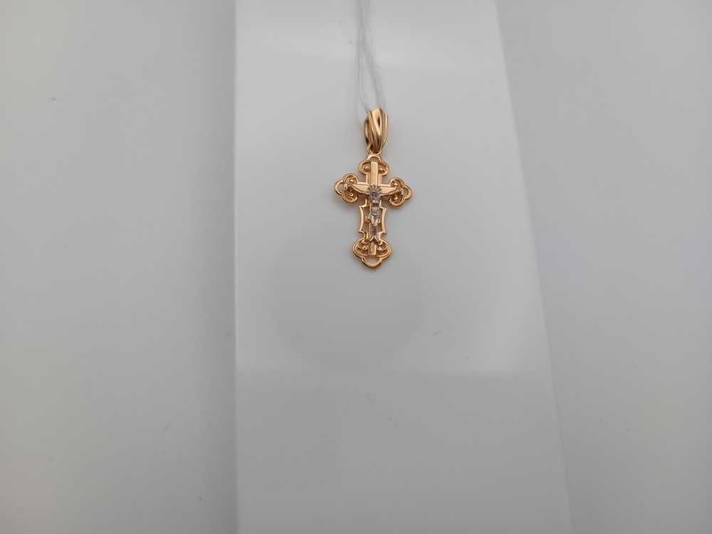 ПОДВЕСКА КРЕСТ БЕЗ КАМНЯ (Au 585)