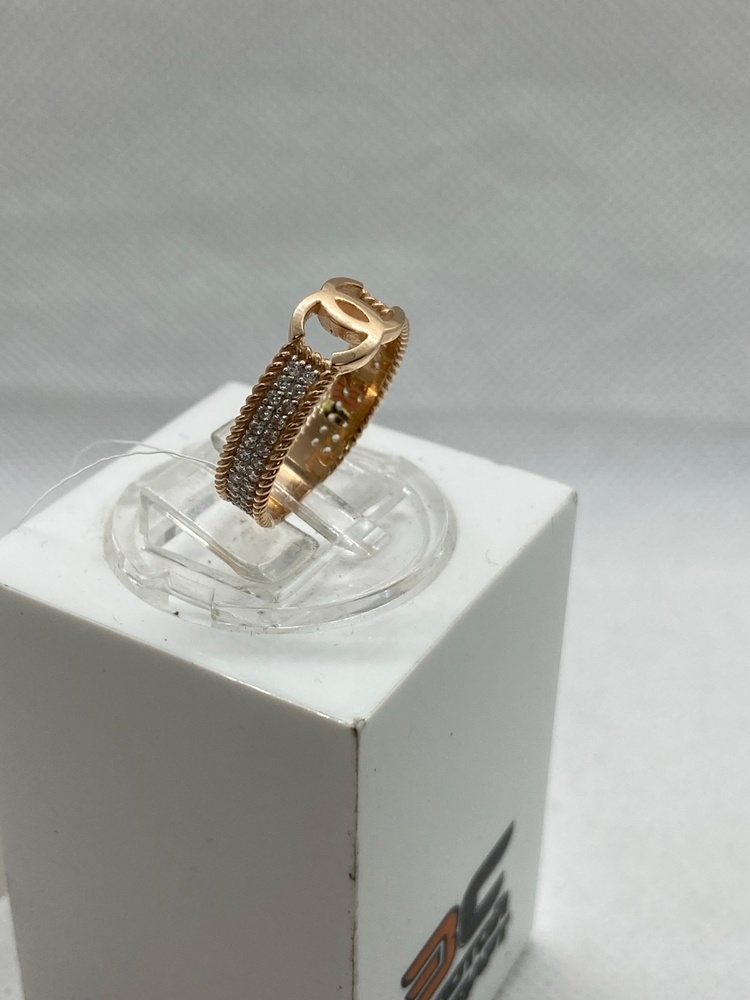 КОЛЬЦО С КАМНЯМИ (Au 585)