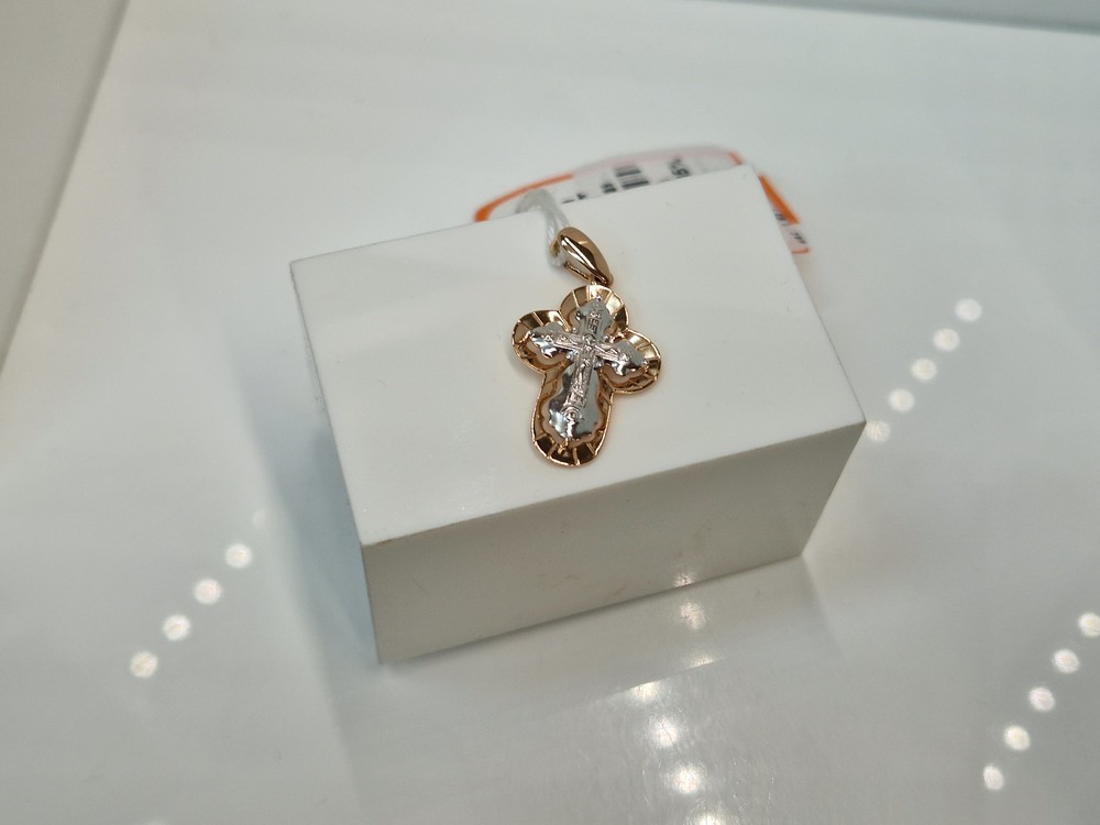 ПОДКБК585 ПОДВЕСКА КРЕСТ БЕЗ КАМНЯ (Au 585)