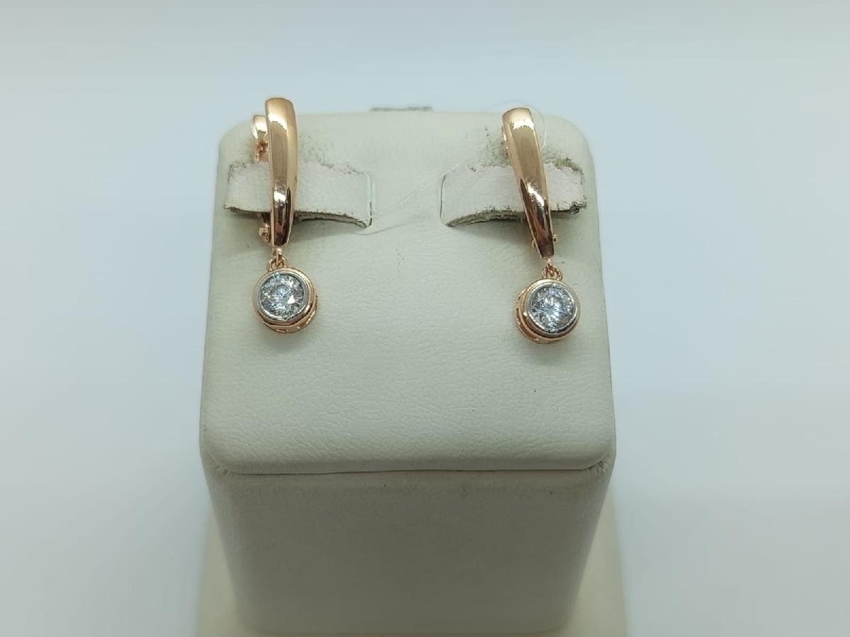 СЕРЬГИ С КАМНЕМ (Au 585)