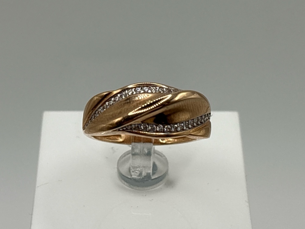 КОЛЬЦО С КАМНЯМИ (Au 585)