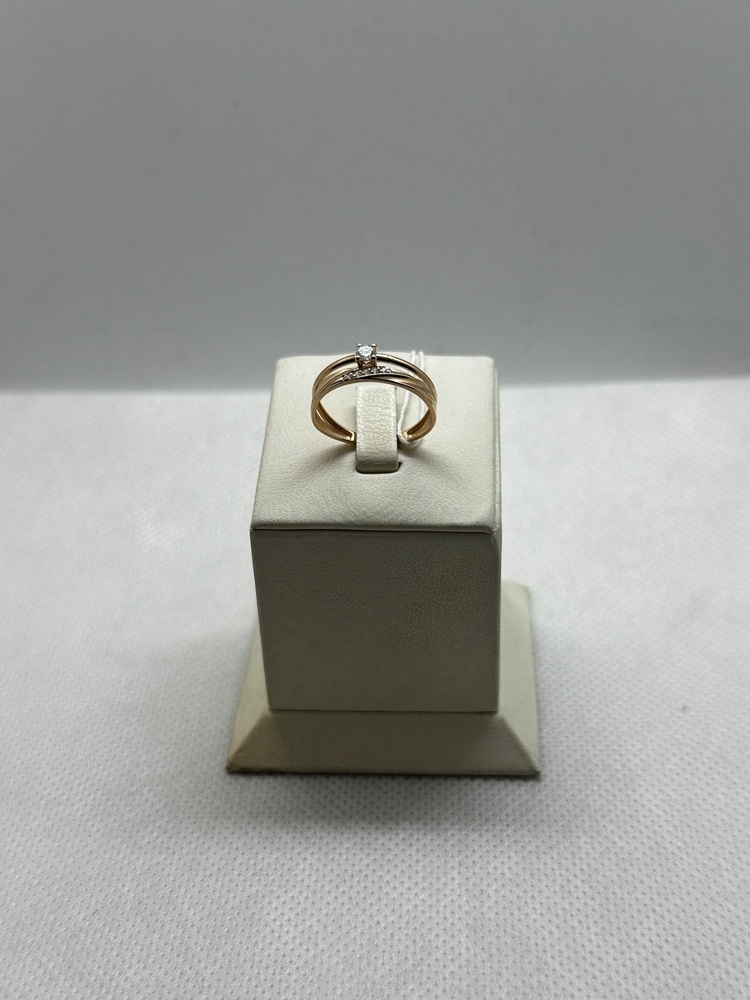 КОЛЬЦО С КАМНЯМИ (Au 585)