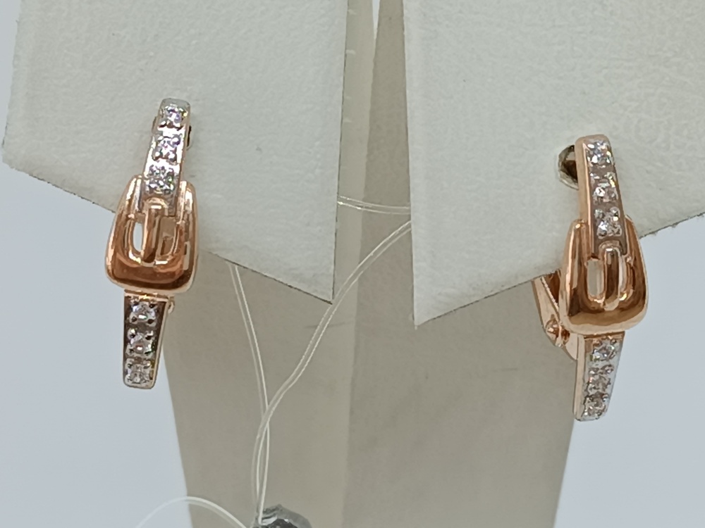 21101 СЕРЬГИ С КАМНЯМИ (Au 585)